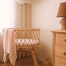 Fox & Fallow Organic Fitted Bassinet Sheet - Petal Stripe