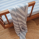 Fox & Fallow Organic Fitted Cot Sheet - Cloud Stripe