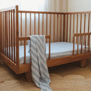 Fox & Fallow Organic Fitted Cot Sheet - Cloud Stripe