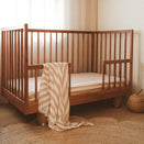Fox & Fallow Organic Fitted Cot Sheet - Coffee Stripe