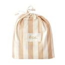 Fox & Fallow Organic Fitted Cot Sheet - Coffee Stripe
