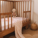 Fox & Fallow Organic Fitted Cot Sheet - Petal Stripe