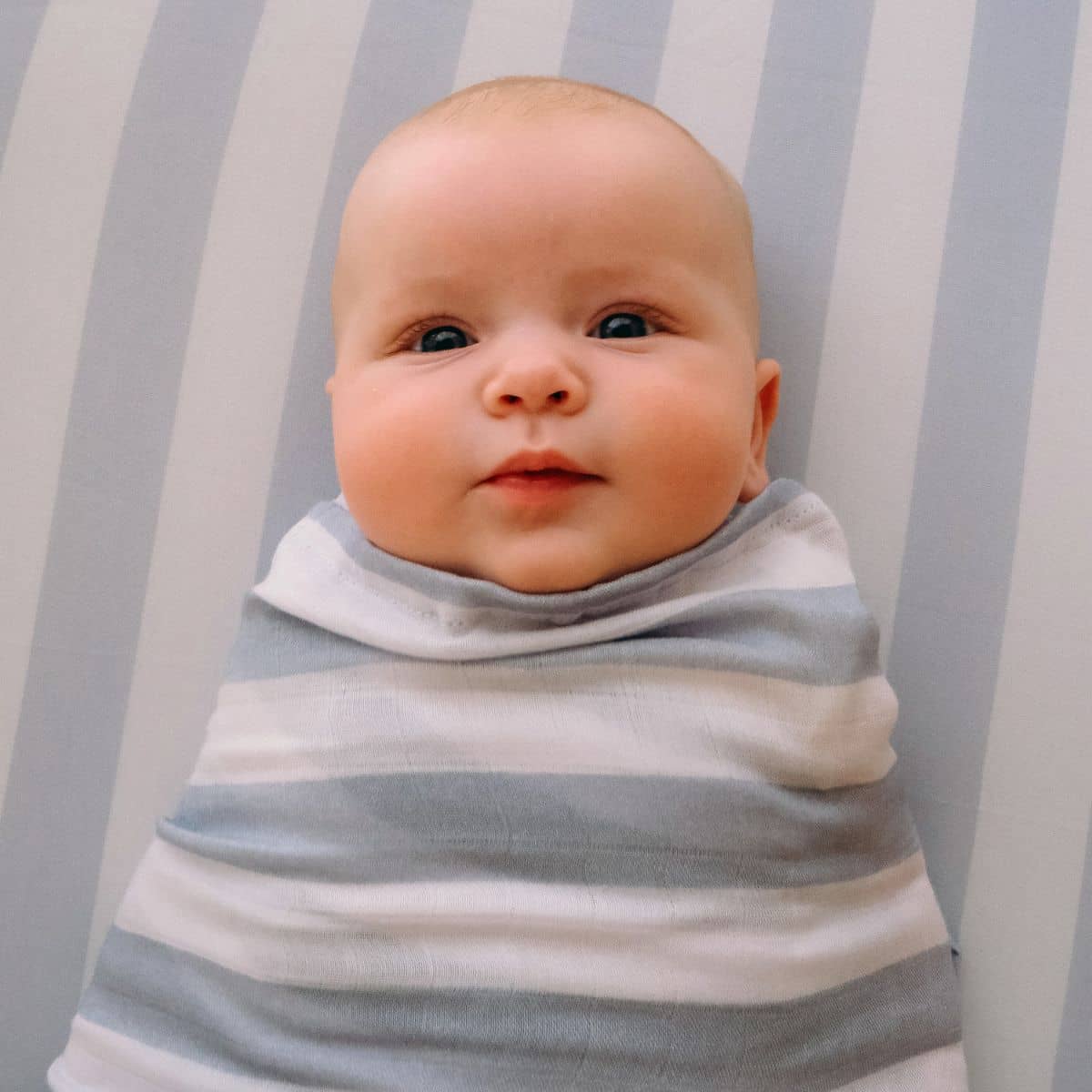 Fox & Fallow Organic Muslin Swaddle Wrap - Cloud Stripe