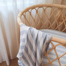 Fox & Fallow Organic Muslin Swaddle Wrap - Cloud Stripe
