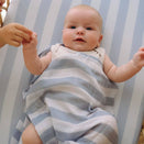 Fox & Fallow Organic Muslin Swaddle Wrap - Cloud Stripe