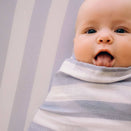 Fox & Fallow Organic Muslin Swaddle Wrap - Cloud Stripe