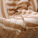 Fox & Fallow Organic Muslin Swaddle Wrap - Coffee Stripe