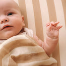 Fox & Fallow Organic Muslin Swaddle Wrap - Coffee Stripe