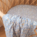 Fox & Fallow Organic Muslin Swaddle Wrap - Forest Friends Cornflower