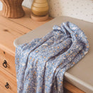 Fox & Fallow Organic Muslin Swaddle Wrap - Forest Friends Cornflower