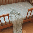 Fox & Fallow Organic Muslin Swaddle Wrap - Forest Friends Sage