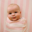 Fox & Fallow Organic Muslin Swaddle Wrap - Petal Stripe
