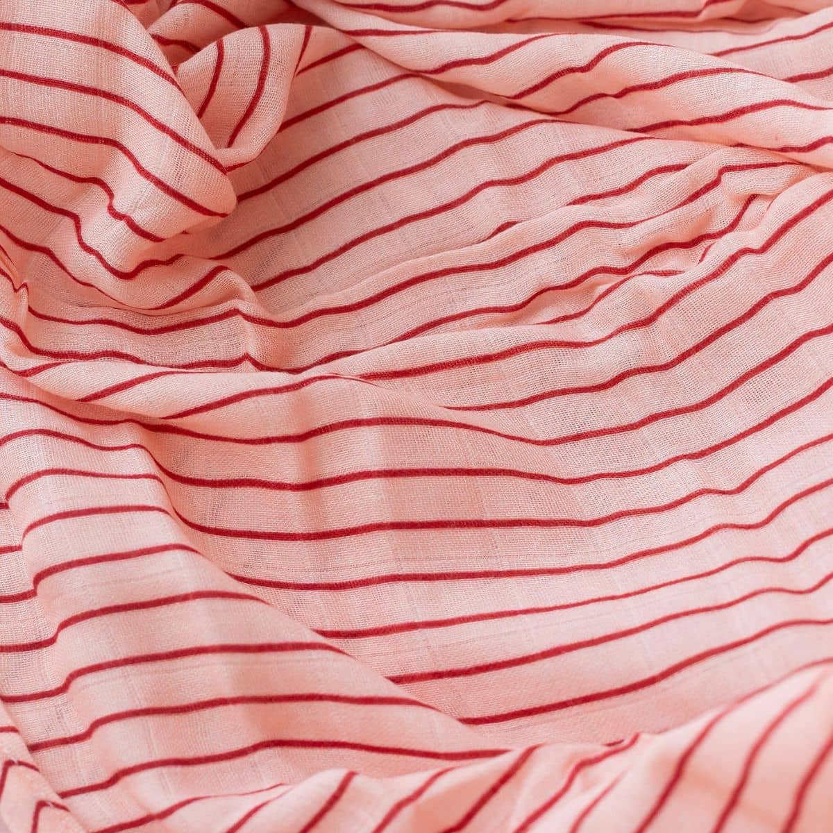 Fox & Fallow Organic Muslin Swaddle Wrap - Strawberry Stripe