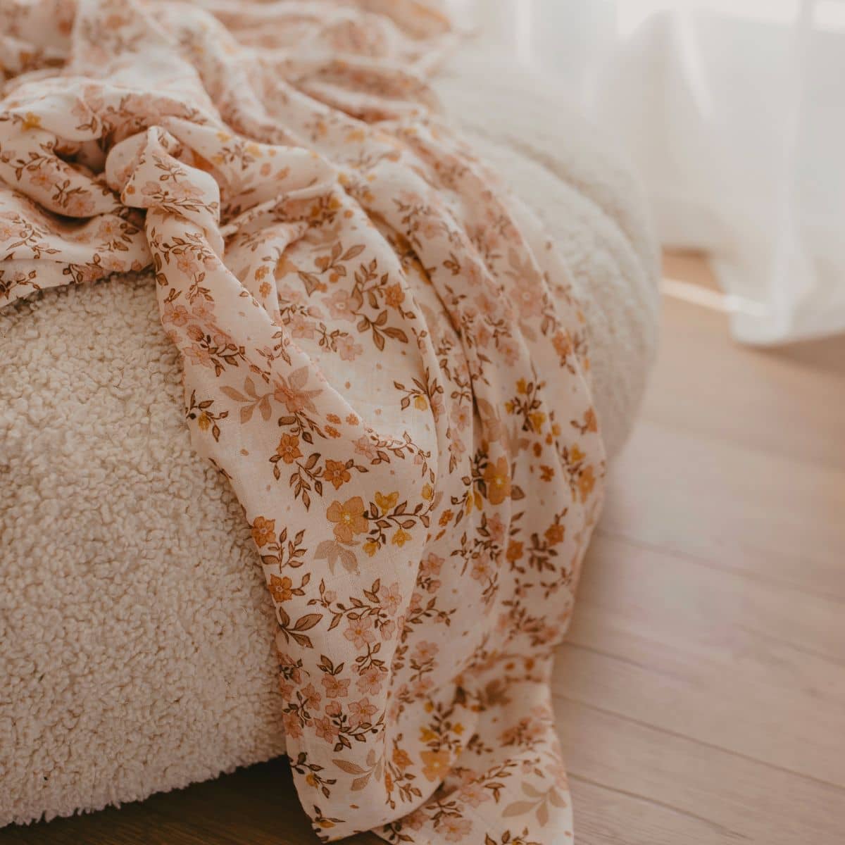 Fox & Fallow Organic Muslin Swaddle Wrap - Sweet Pea