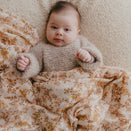 Fox & Fallow Organic Muslin Swaddle Wrap - Sweet Pea