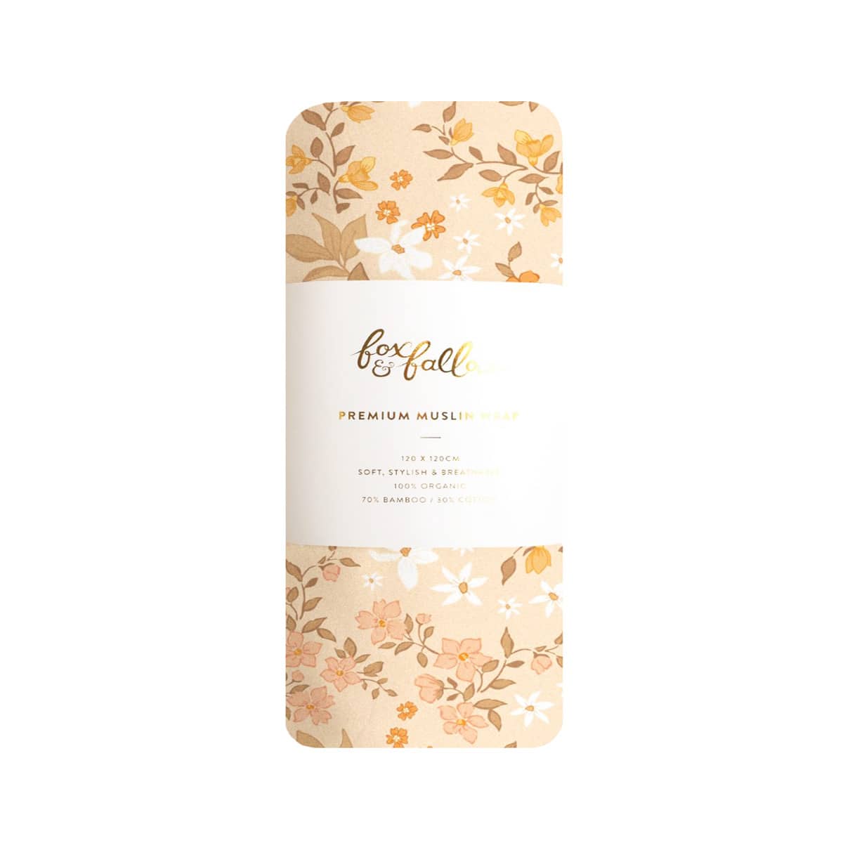 Fox & Fallow Organic Muslin Swaddle Wrap - Sweet Pea