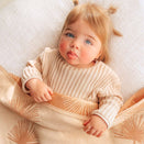 Fox & Fallow Reversible Knit Baby Blanket - Palmetto