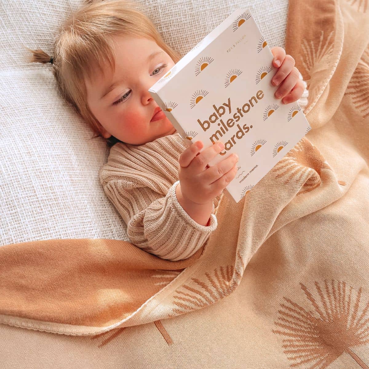 Fox & Fallow Reversible Knit Baby Blanket - Palmetto