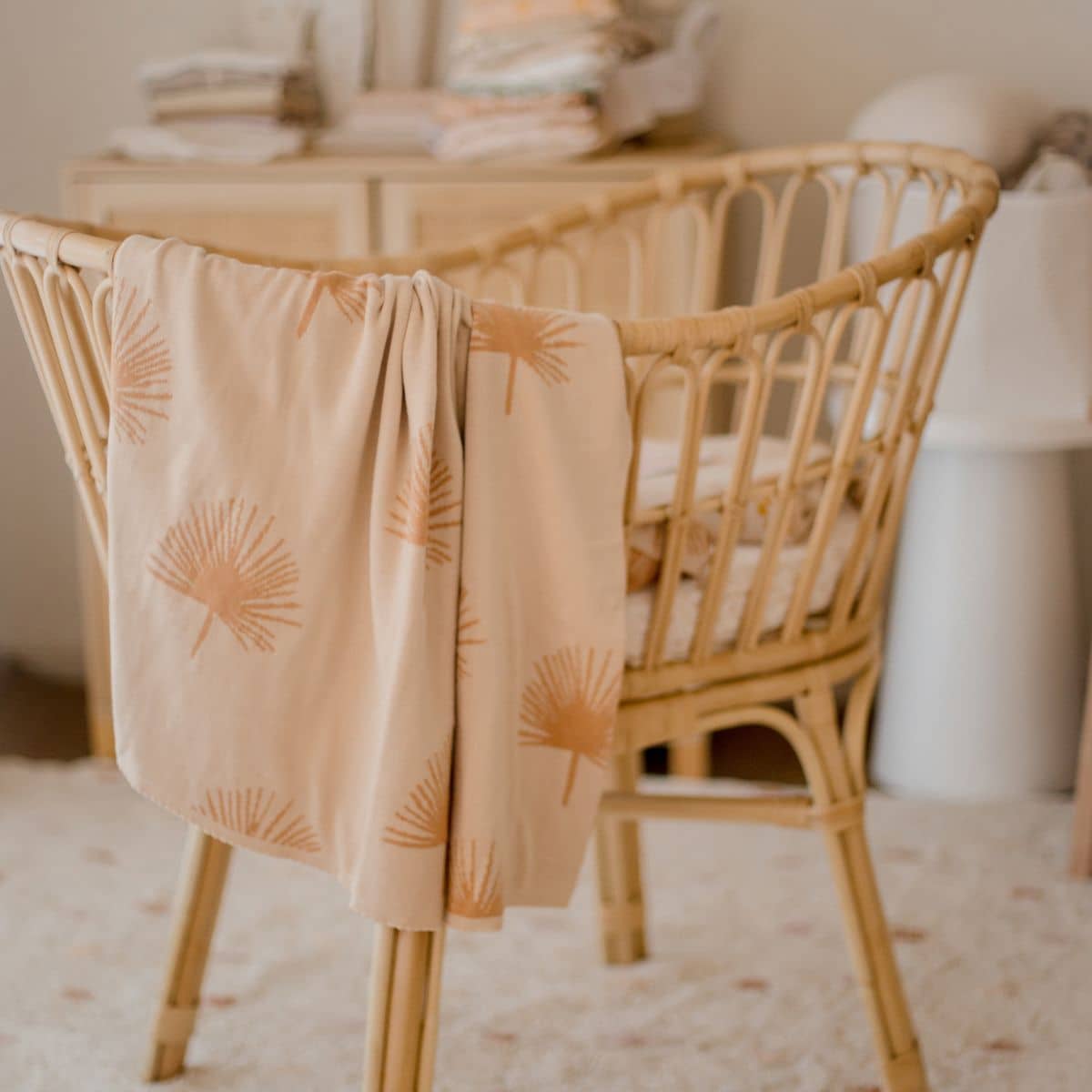 Fox & Fallow Reversible Knit Baby Blanket - Palmetto