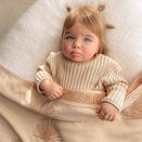 Fox & Fallow Reversible Knit Baby Blanket - Palmetto