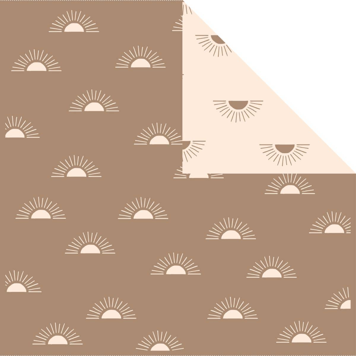 Fox & Fallow Reversible Knit Baby Blanket - Suns Coffee
