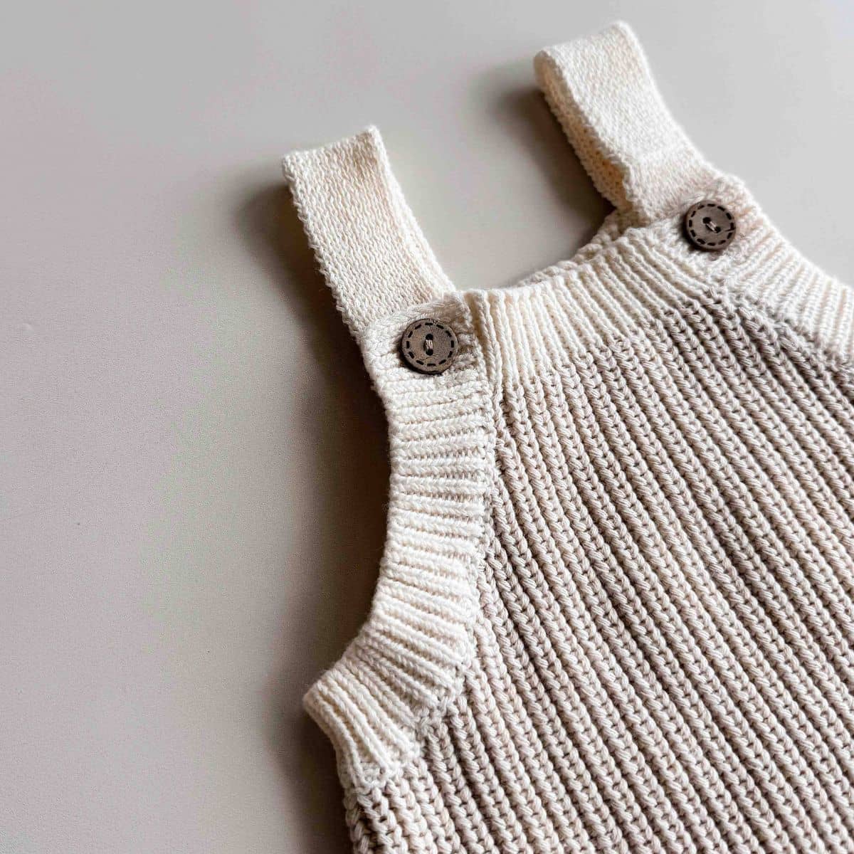 Freckles the Label Chunky Button Romper - Oat