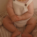 Freckles the Label Chunky Button Romper - Oat