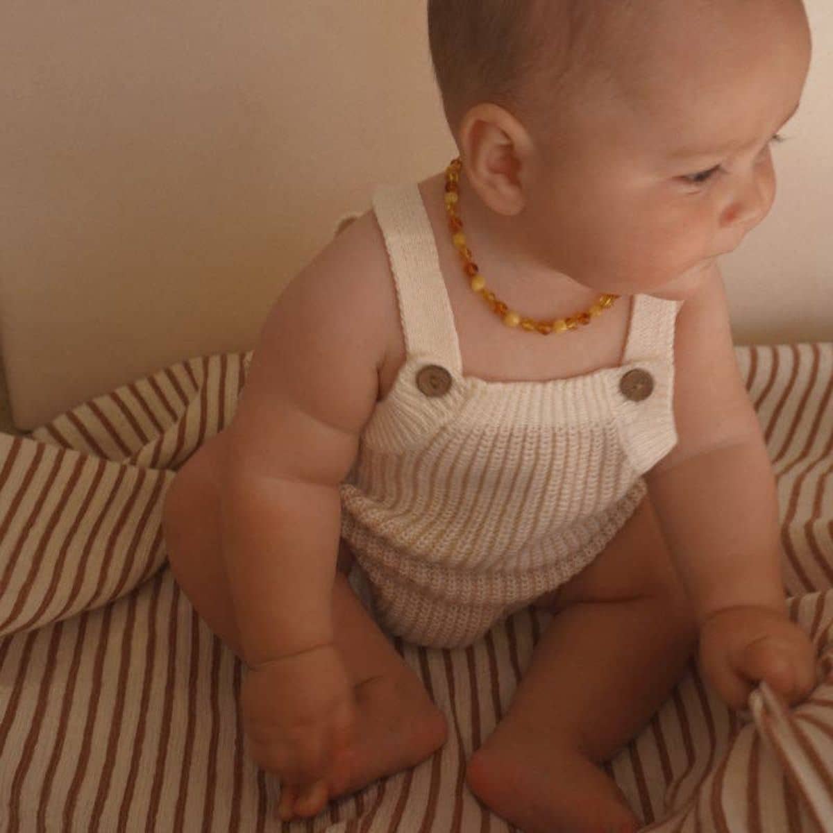 Freckles the Label Chunky Button Romper - Oat