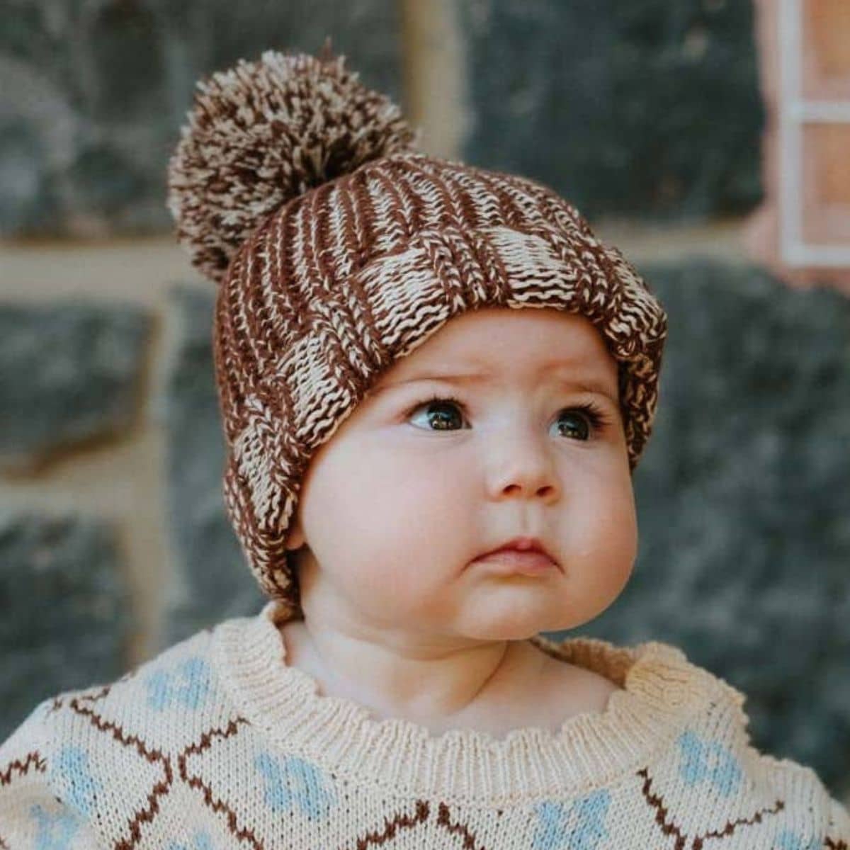 Freckles the Label Chunky Cotton Beanie - Chocolate