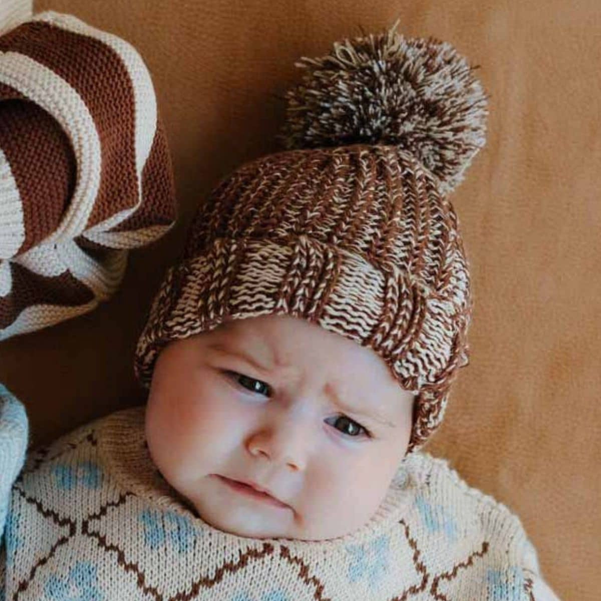 Freckles the Label Chunky Cotton Beanie - Chocolate