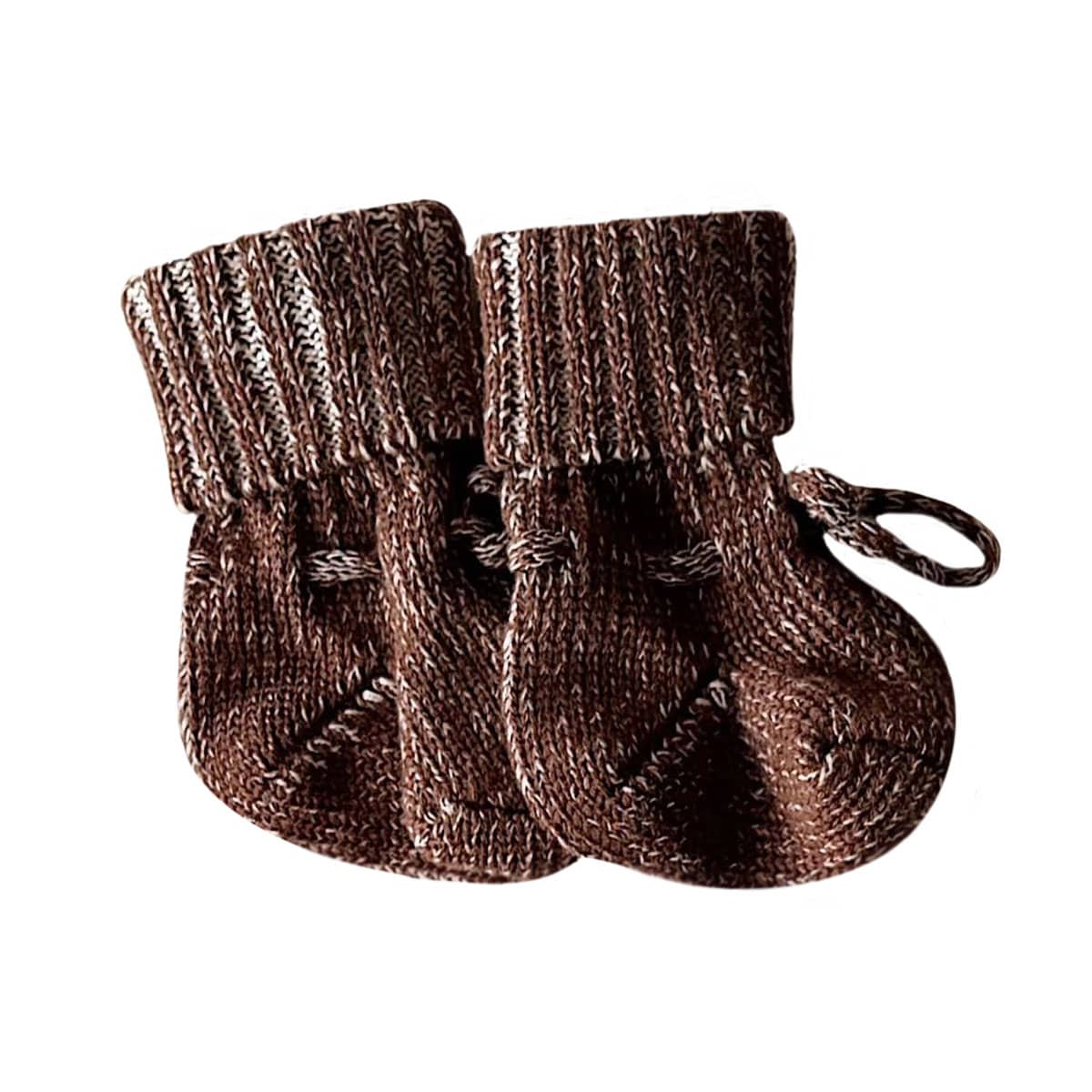 Freckles the Label Chunky Cotton Booties - Chocolate