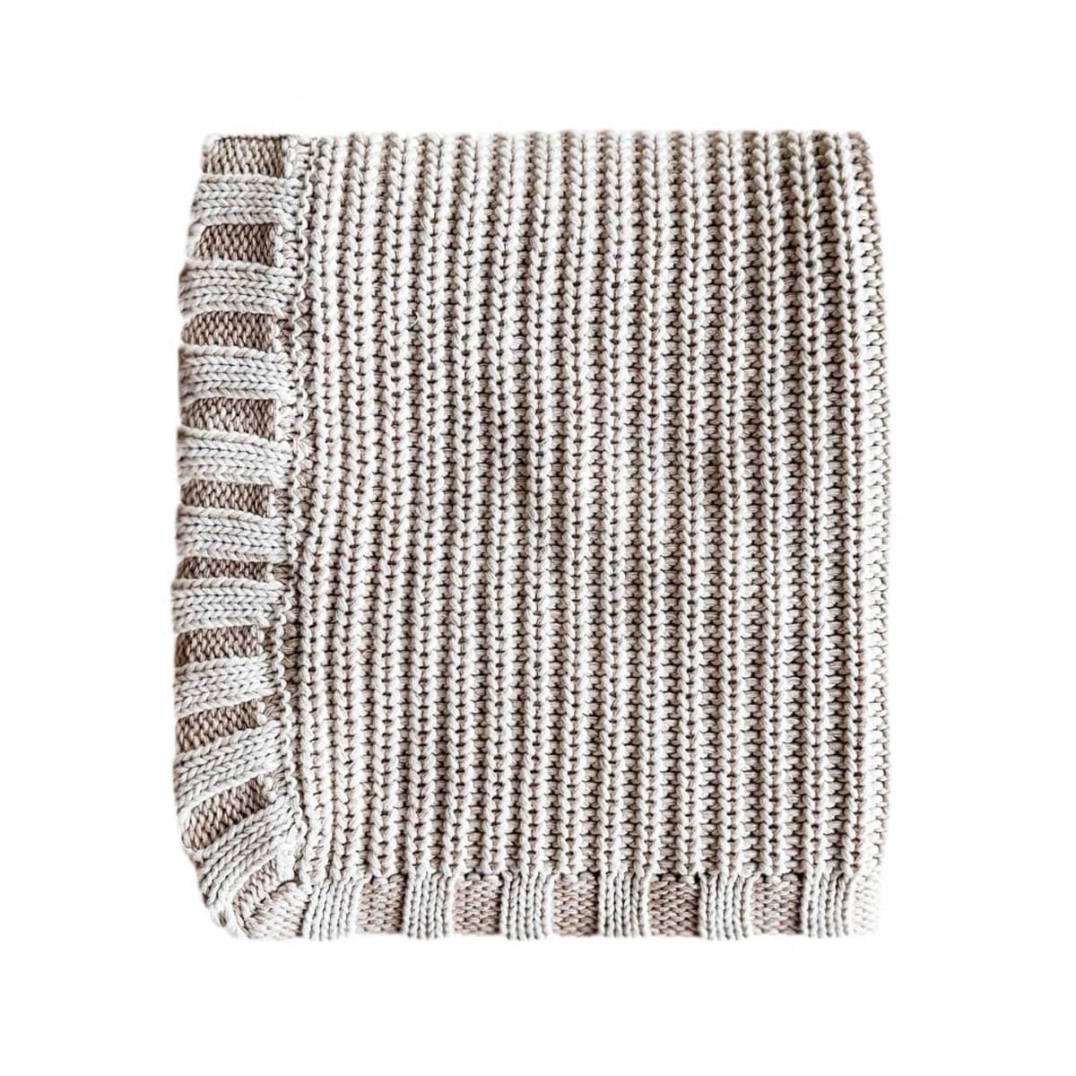 Freckles the Label Chunky Knit Blanket - Oat