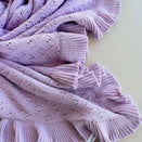 Freckles the Label Mila Pointelle Frill Blanket - Aster