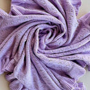 Freckles the Label Mila Pointelle Frill Blanket - Aster