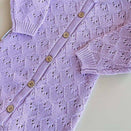 Freckles the Label Mila Pointelle Full Romper - Aster