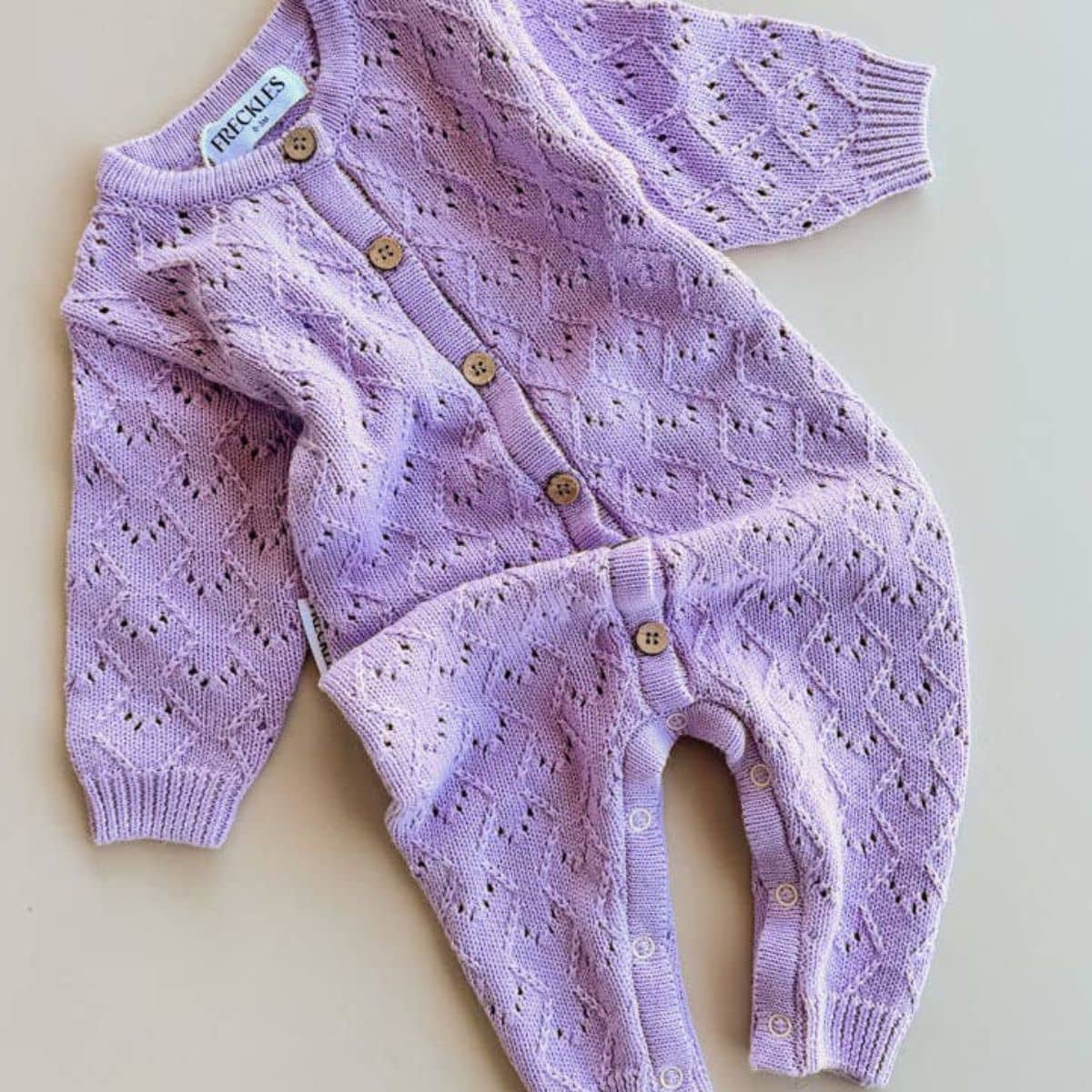 Freckles the Label Mila Pointelle Full Romper - Aster
