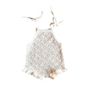 Freckles the Label Mila Pointelle Tie Romper - Snow