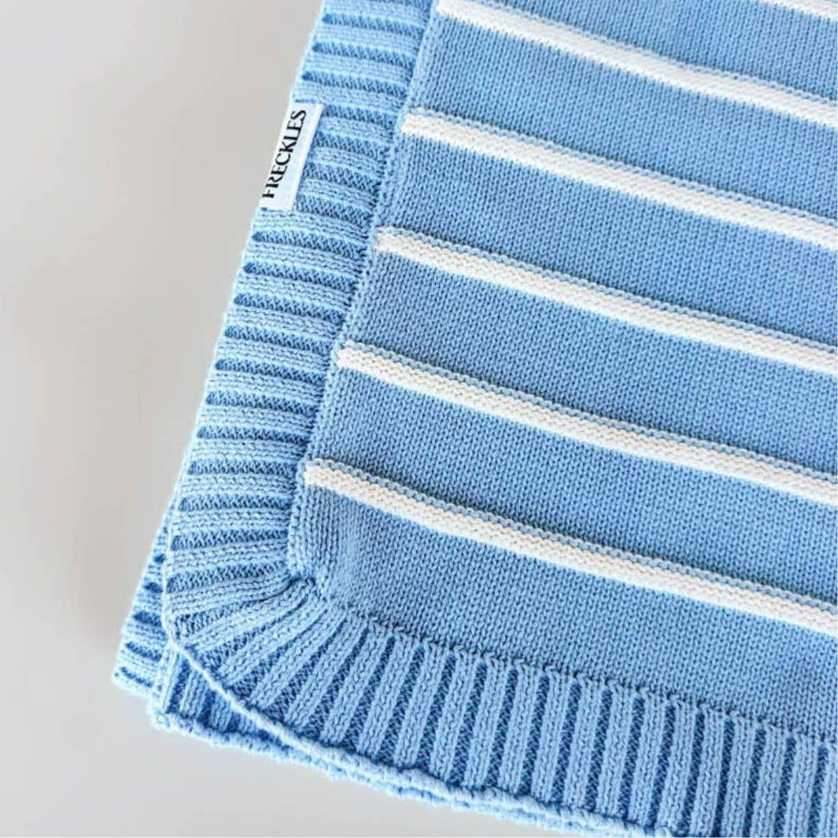 Freckles the Label Raised Stripe Blanket - Arctic