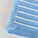 Freckles the Label Raised Stripe Blanket - Arctic