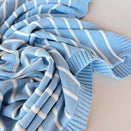 Freckles the Label Raised Stripe Blanket - Arctic