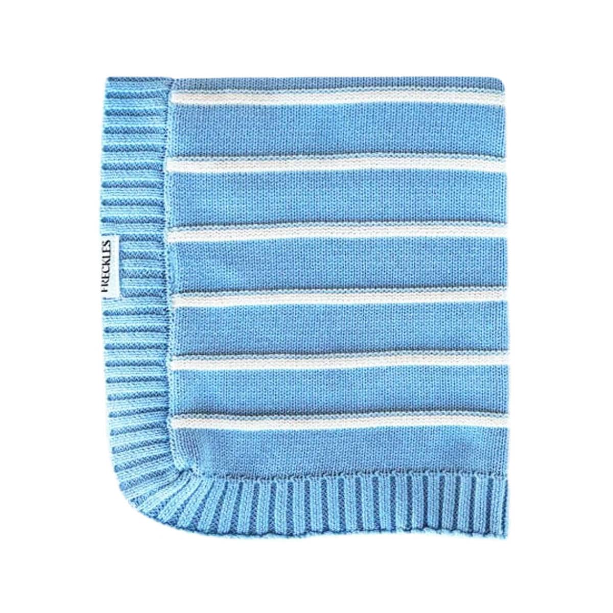 Freckles the Label Raised Stripe Blanket - Arctic