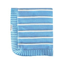 Freckles the Label Raised Stripe Blanket - Arctic
