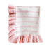 Freckles the Label Raised Stripe Frill Blanket - Sweetpea