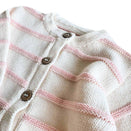 Freckles the Label Raised Stripe Full Romper - Sweetpea