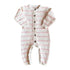 Freckles the Label Raised Stripe Full Romper - Sweetpea