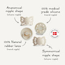 Frigg Baby's First Pacifier Four Pack - Cream Moonlight Sailing