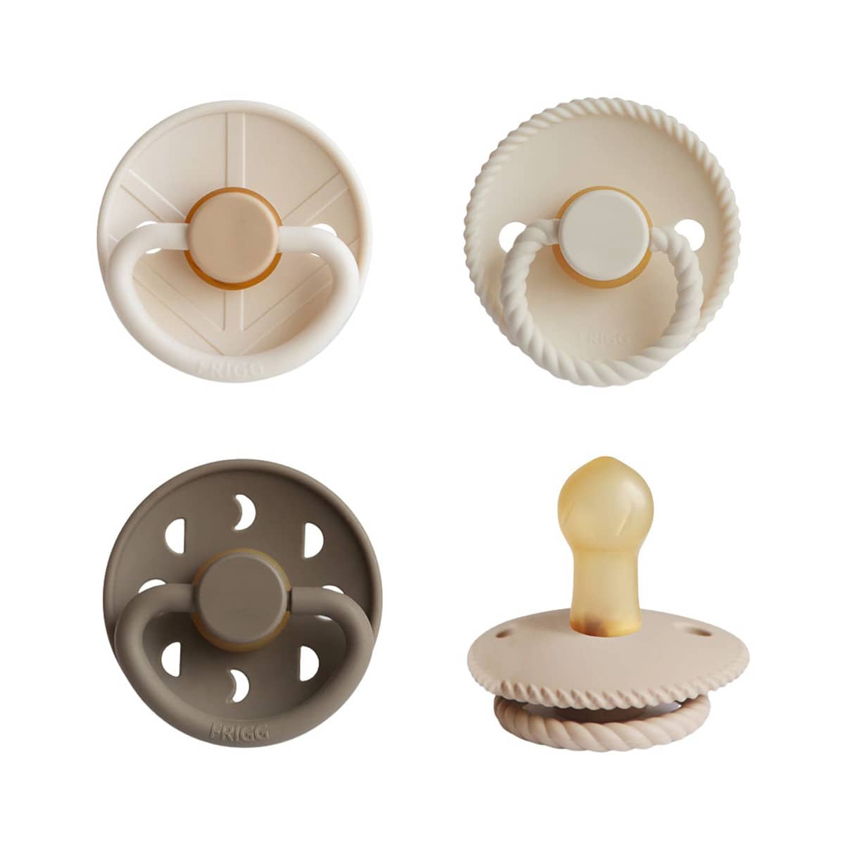 Angled Pacifier Frigg Multi Pacifier Four Pack - Latex | 0-6 Months โ babyshop