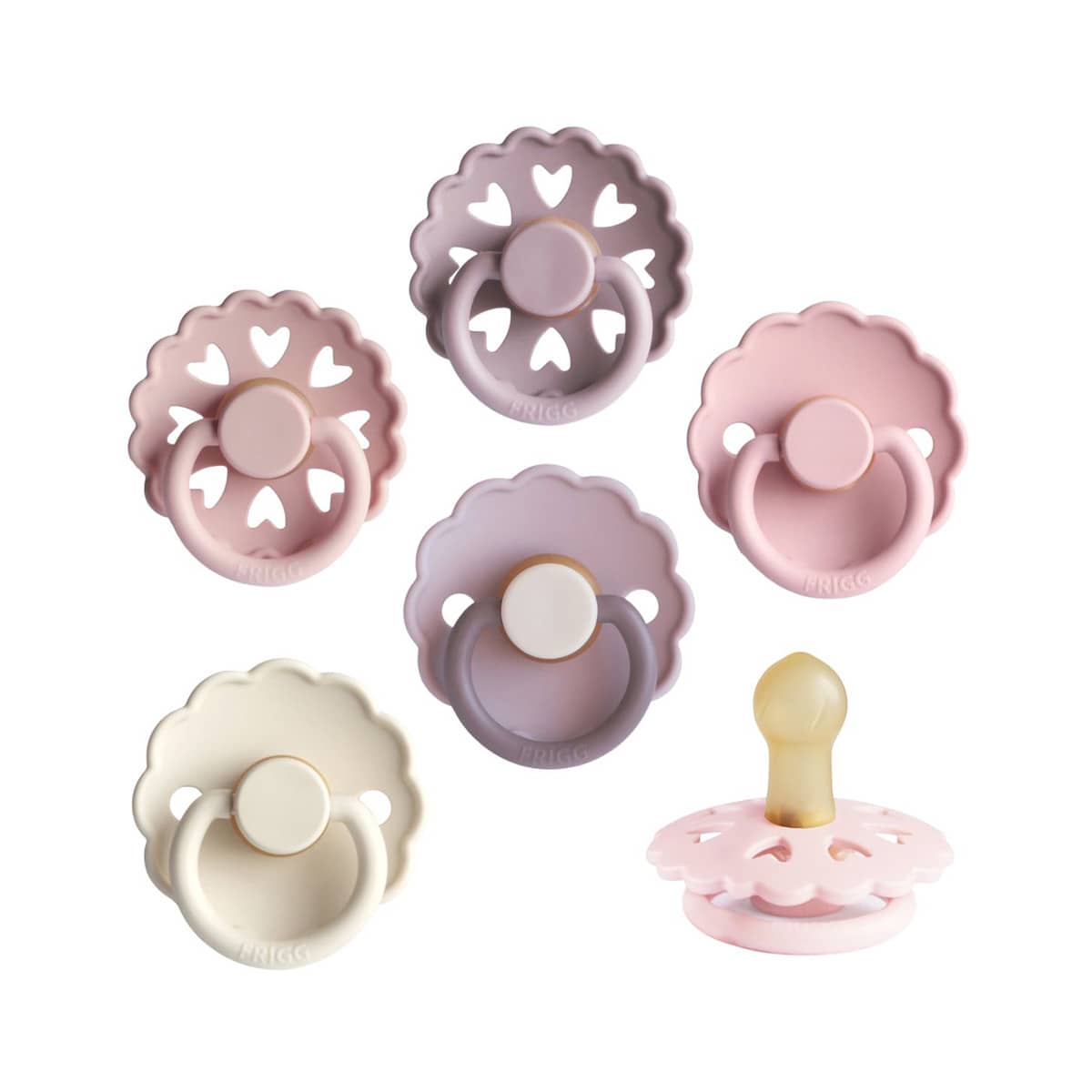 Frigg Multi Pacifier Six Pack - Latex - Blooming Love