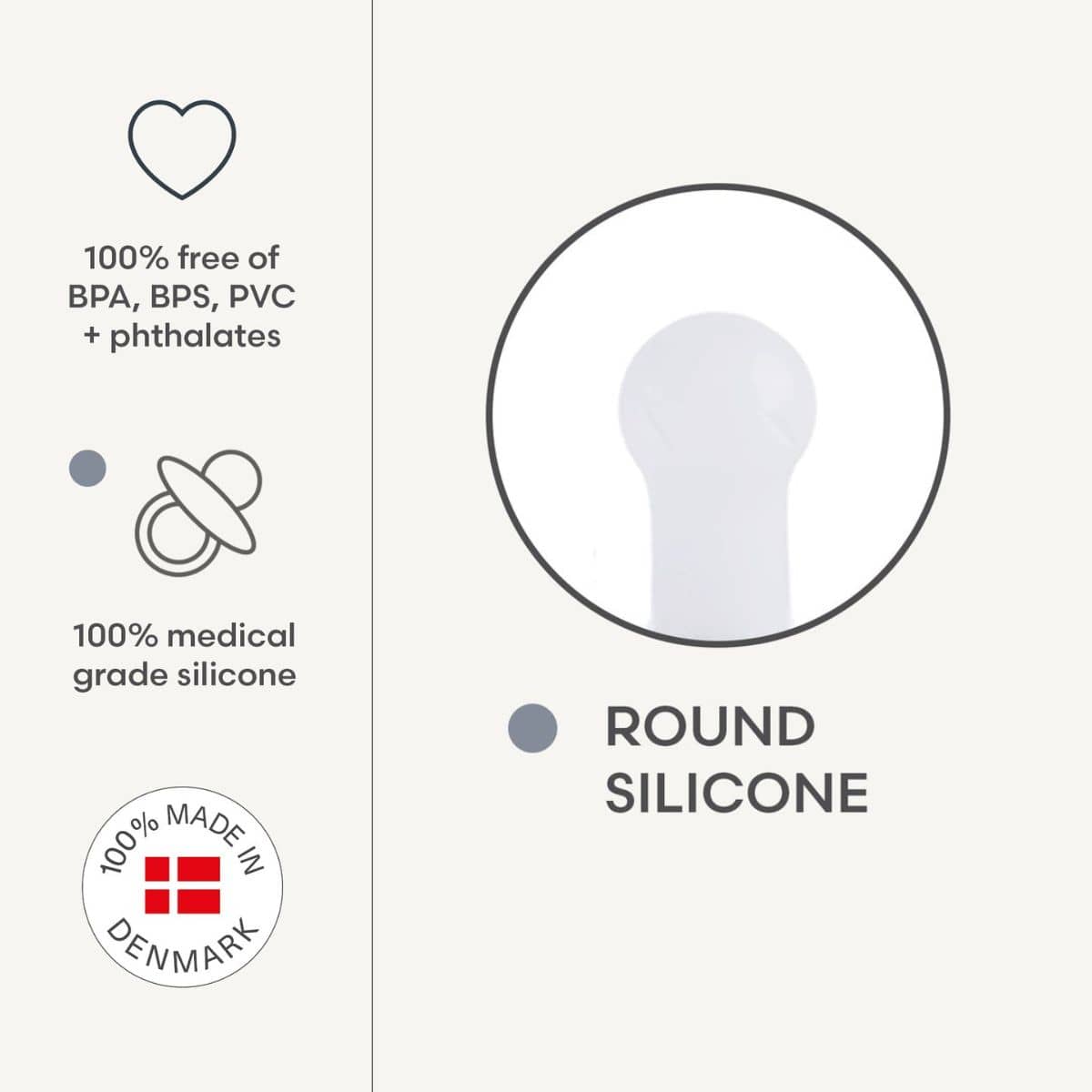 Frigg Pacifier Round Silicone