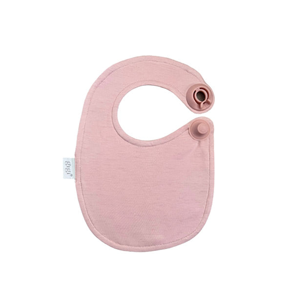 Gigi One Handed Baby Bib - Blush